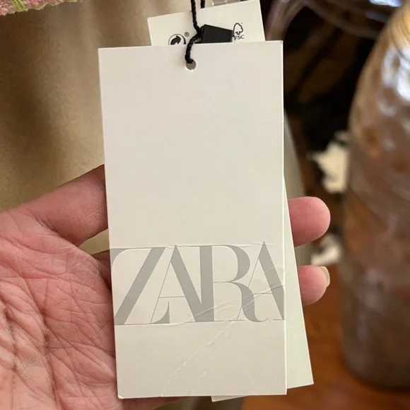 Zara Brand New Pink and Green Plaid Women's Top - Picture 7 of 11